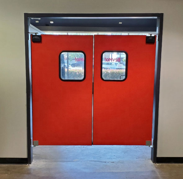 red impact doors